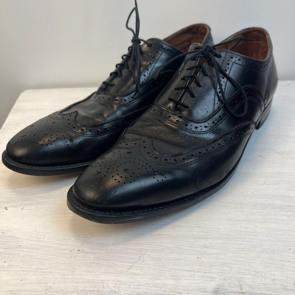 E.T. Wright Black Leather Wingtip Oxford Shoes – Men’s Size 13 AA – Made in USA